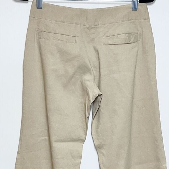 Theory Wide Leg Linen Blend Tan Pants Womens size 29 W - Picture 3 of 7